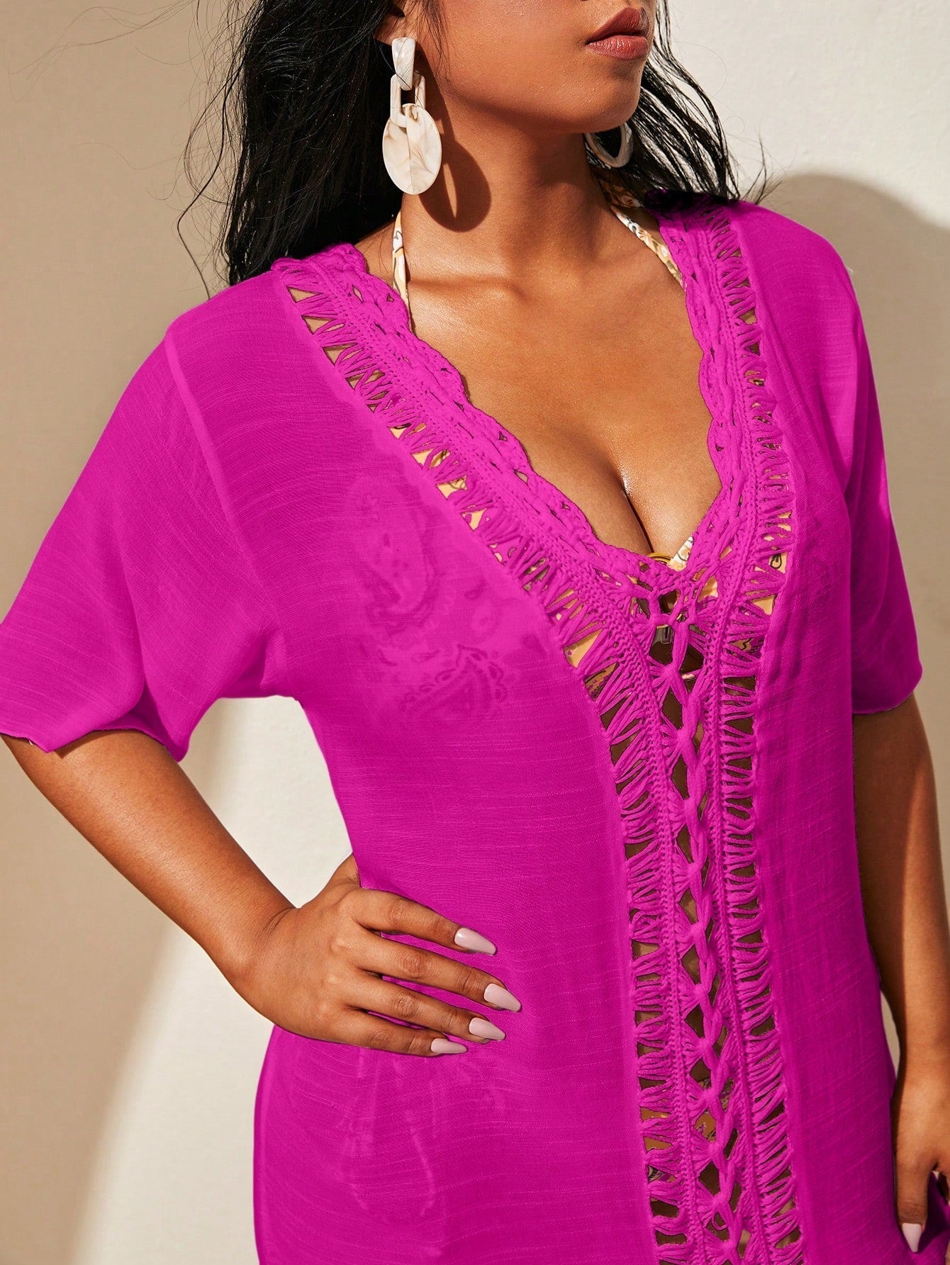 Saída De Praia Plus Size Anastasia