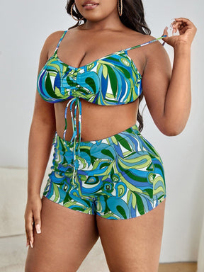 Conjunto De Biquíni Plus Size 3 Peças Hadassa