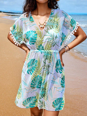 Saída De Praia Franzido Com Fenda Xuxa